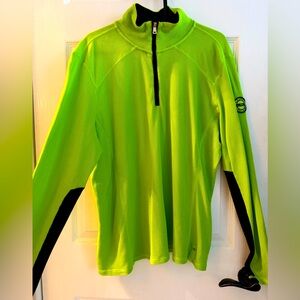 Lauren Ralph Lauren Active Pullover Womens M Blue 1/4 Zip‎ Waffle Knit Mock Neck